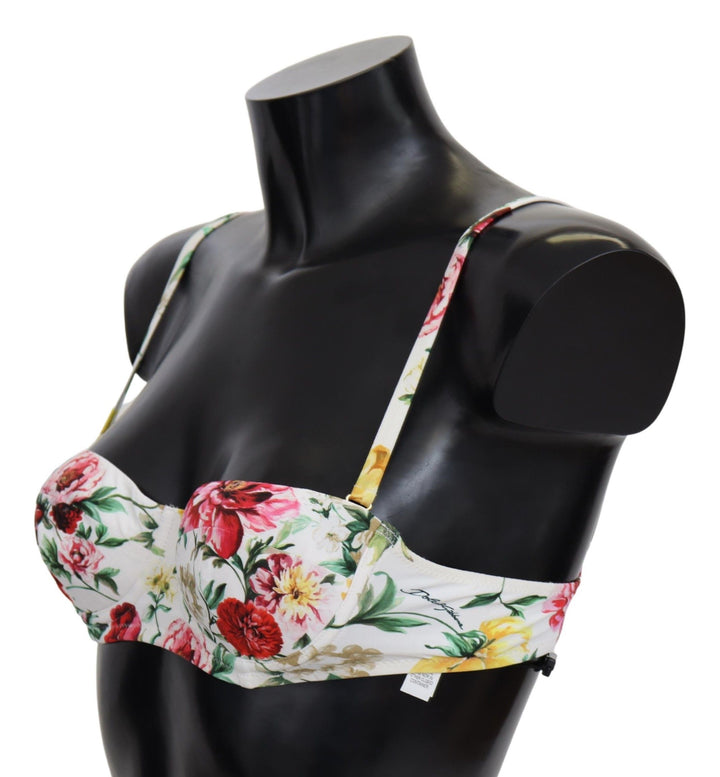 Dolce & Gabbana Elegantes Bikini-Oberteil mit Blumenmuster - Sommer-Chic