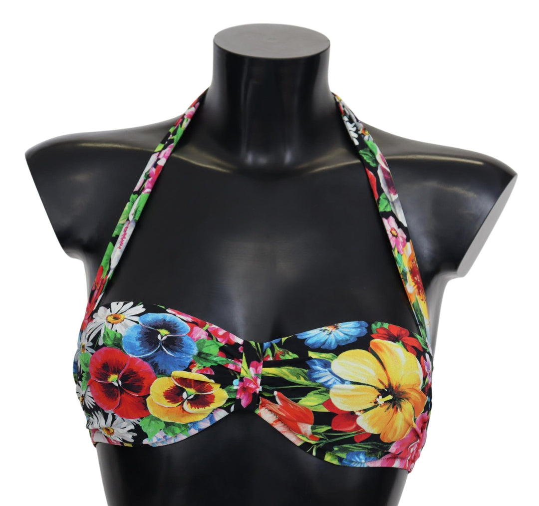 Dolce & Gabbana Florale Eleganz Hochwertiges Bikini-Oberteil