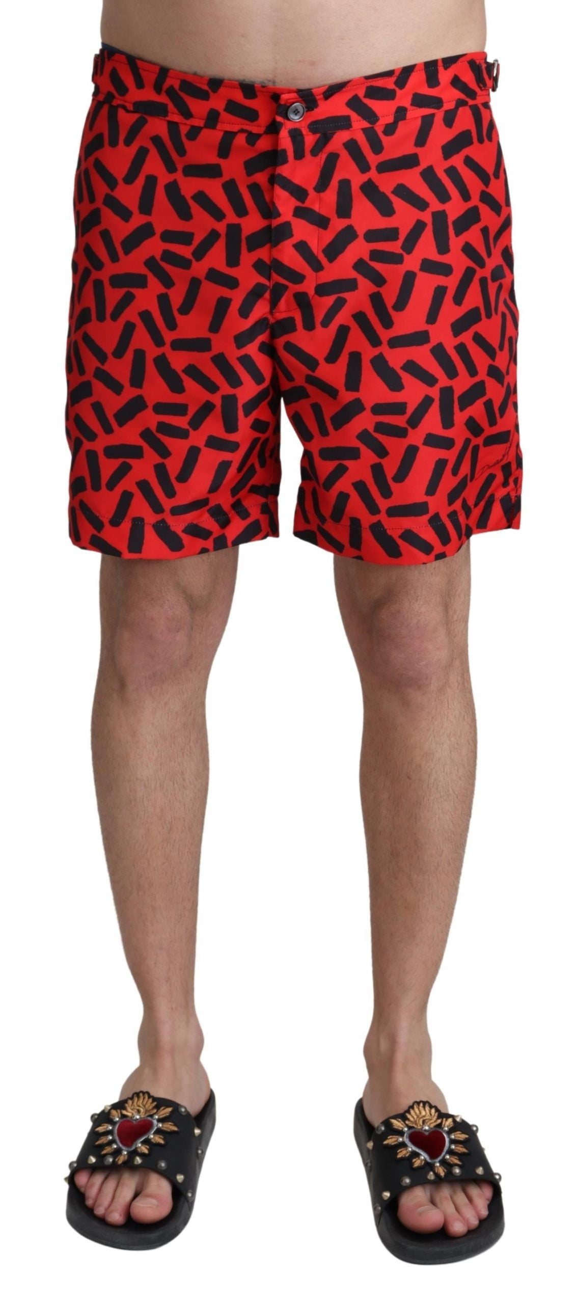 Chic red swim shorts boxer shorts