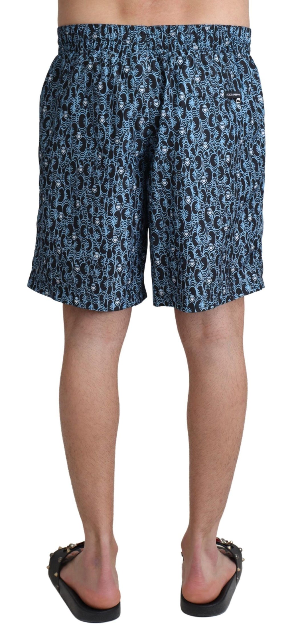Blaue gemusterte Strandbekleidung Shorts Bademode