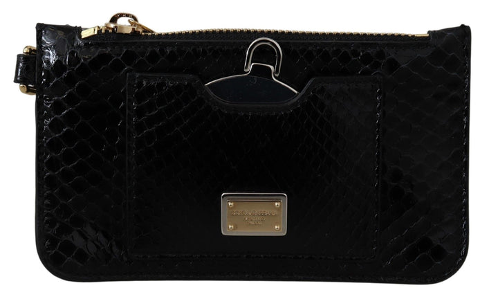 Elegante Brieftasche aus Leder mit Python-Muster