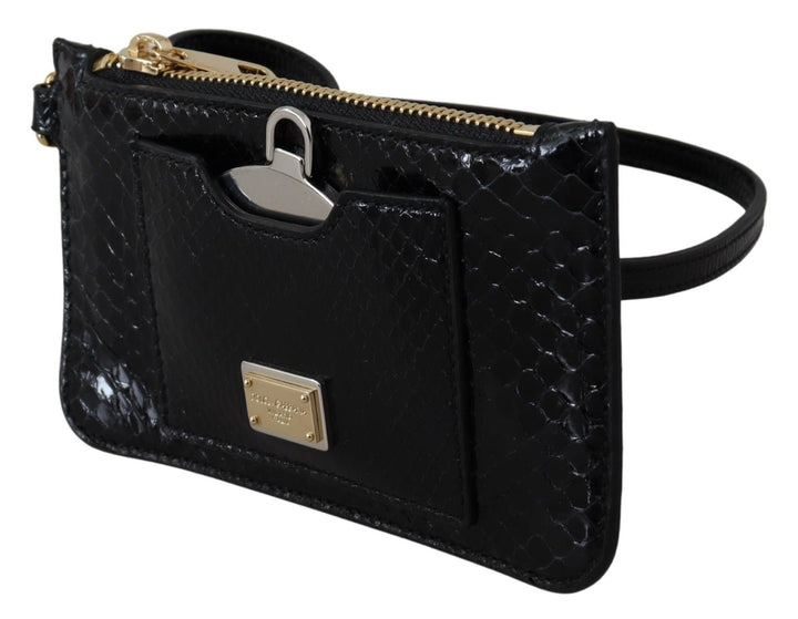 Elegante Brieftasche aus Leder mit Python-Muster