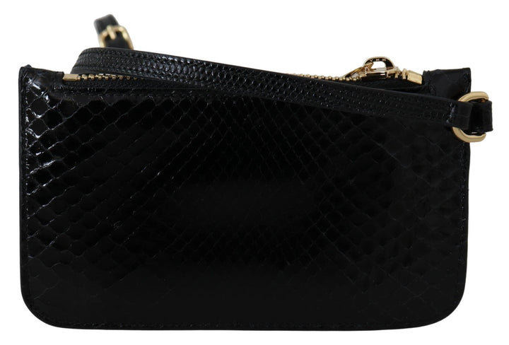 Elegante Brieftasche aus Leder mit Python-Muster