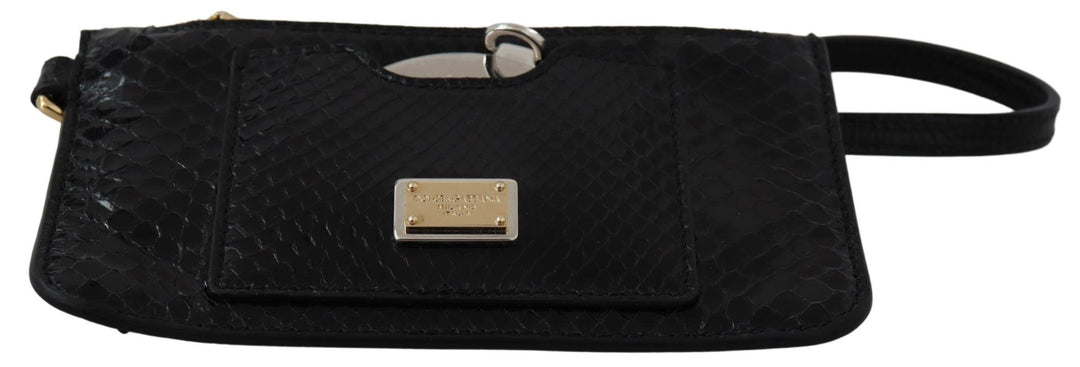 Elegante Brieftasche aus Leder mit Python-Muster
