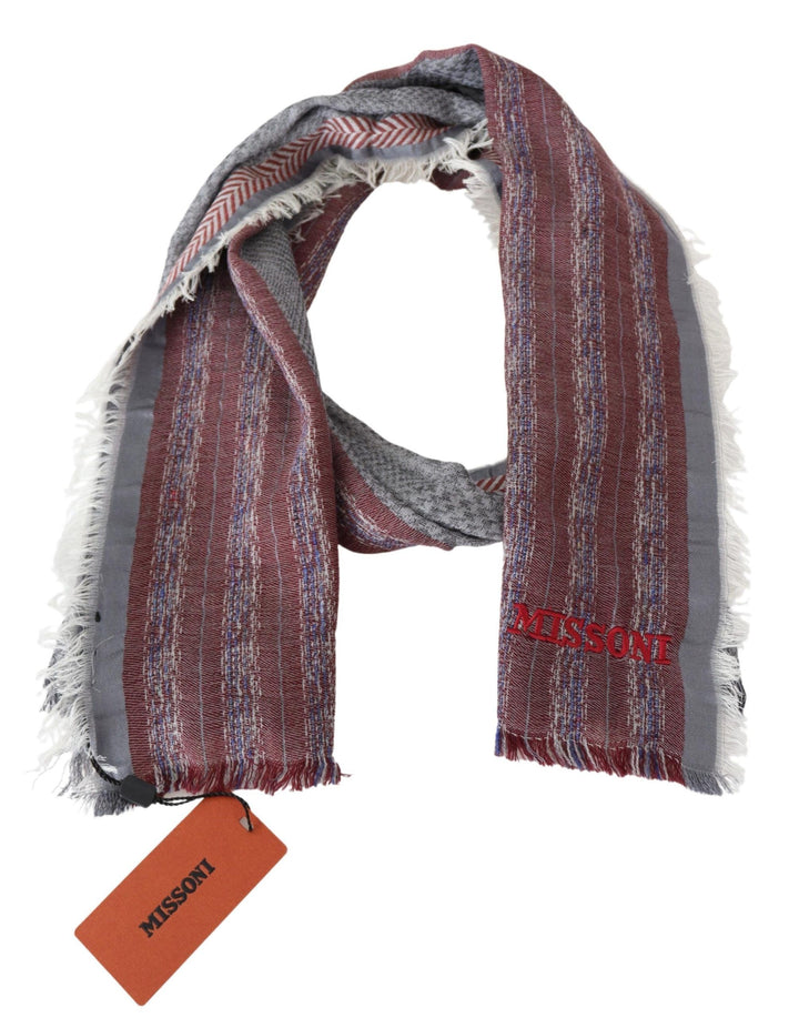 Schicker Multicolor Designer-Schal aus Wollmischung