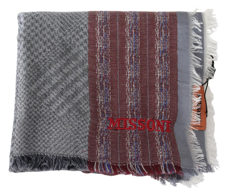 Schicker Multicolor Designer-Schal aus Wollmischung