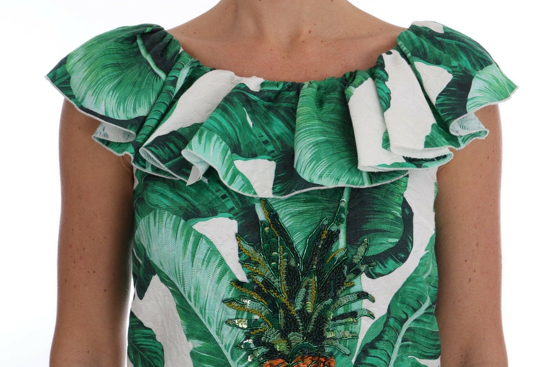 Elegante Ananasbluse mit Pailletten