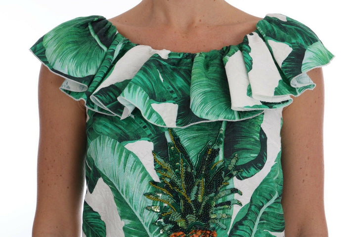 Elegante Ananasbluse mit Pailletten