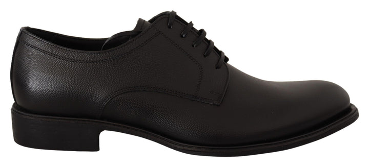 Dolce & Gabbana Elegante Derby-Schuhe aus schwarzem Leder