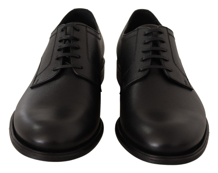 Dolce & Gabbana Elegante Derby-Schuhe aus schwarzem Leder