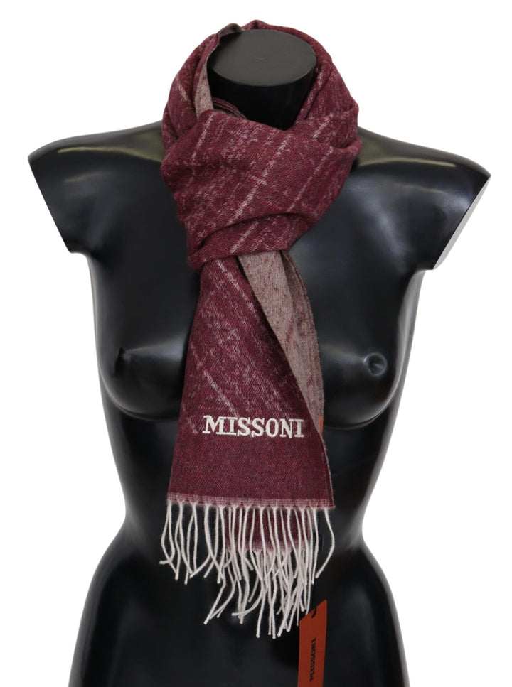 Elegant cashmere fringe scarf