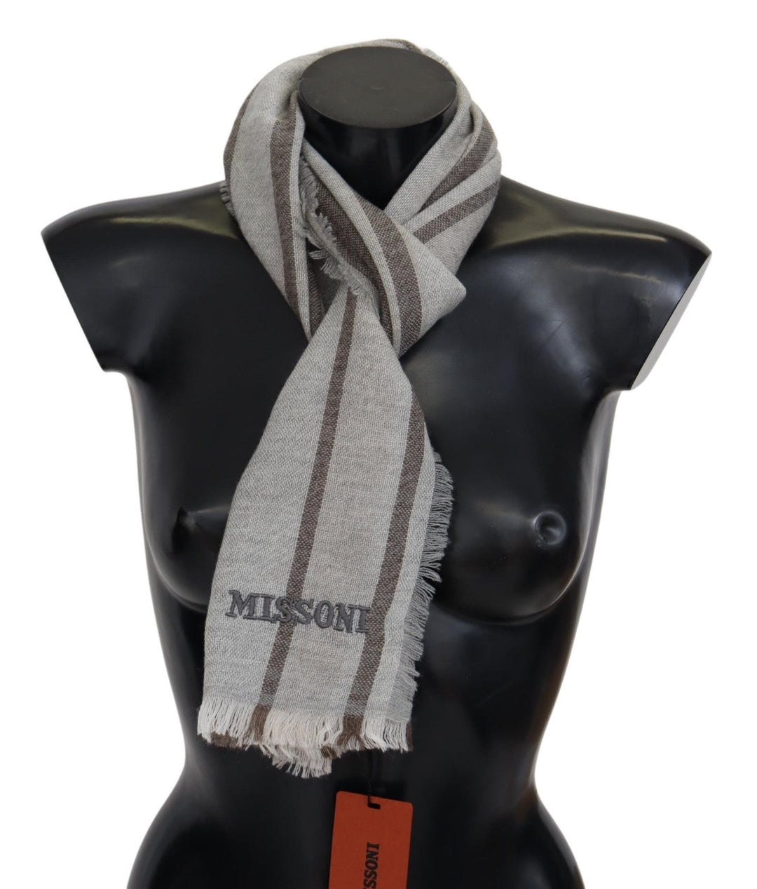 Multicolor Wolle Streifen Fransen Schal Unisex