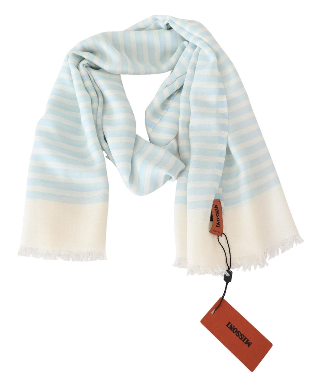 Elegant cashmere scarf with linear pattern