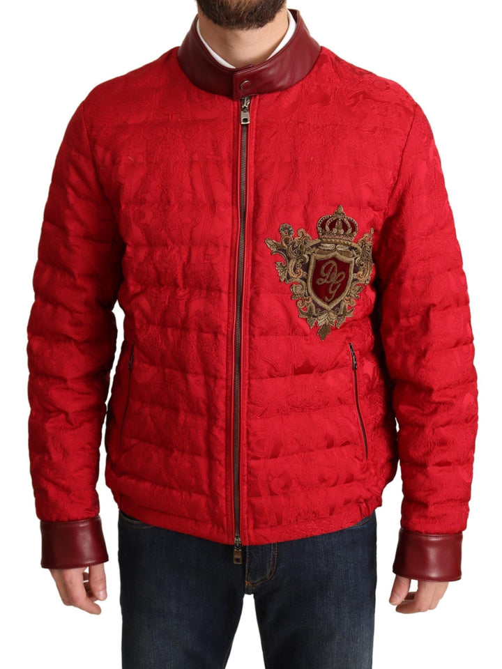 Rot-goldene Bomber-Designerjacke