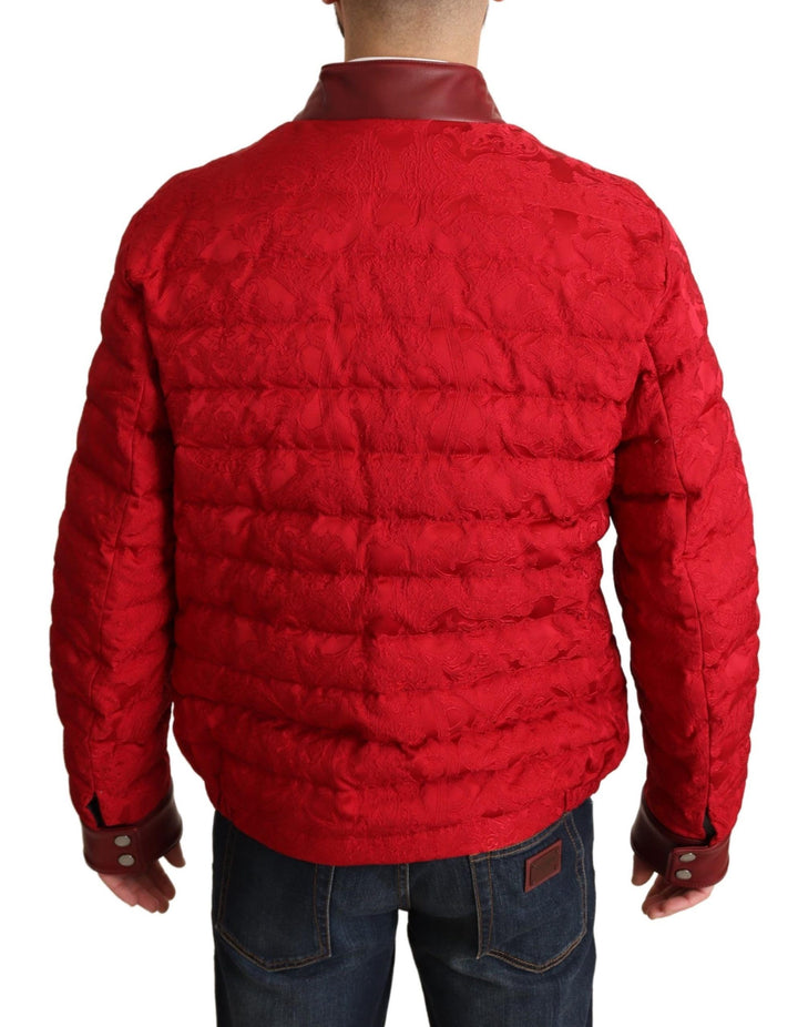 Rot-goldene Bomber-Designerjacke