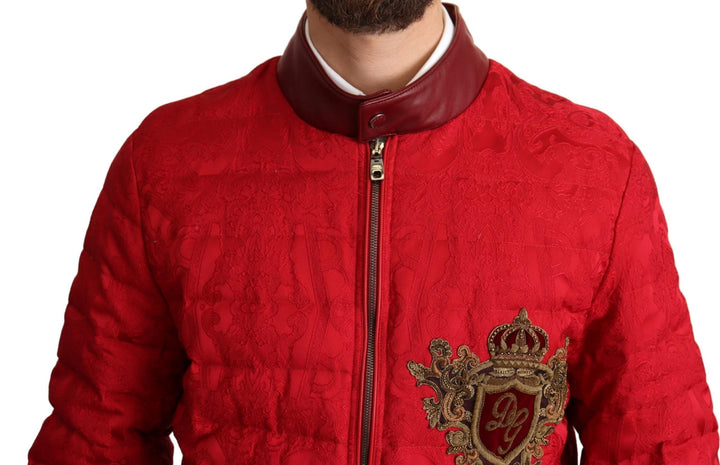 Rot-goldene Bomber-Designerjacke