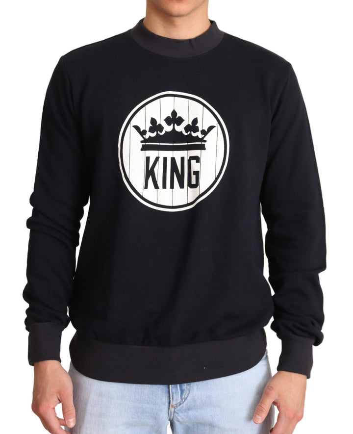 Regal Crown Motiv Pullover mit Rundhalsausschnitt