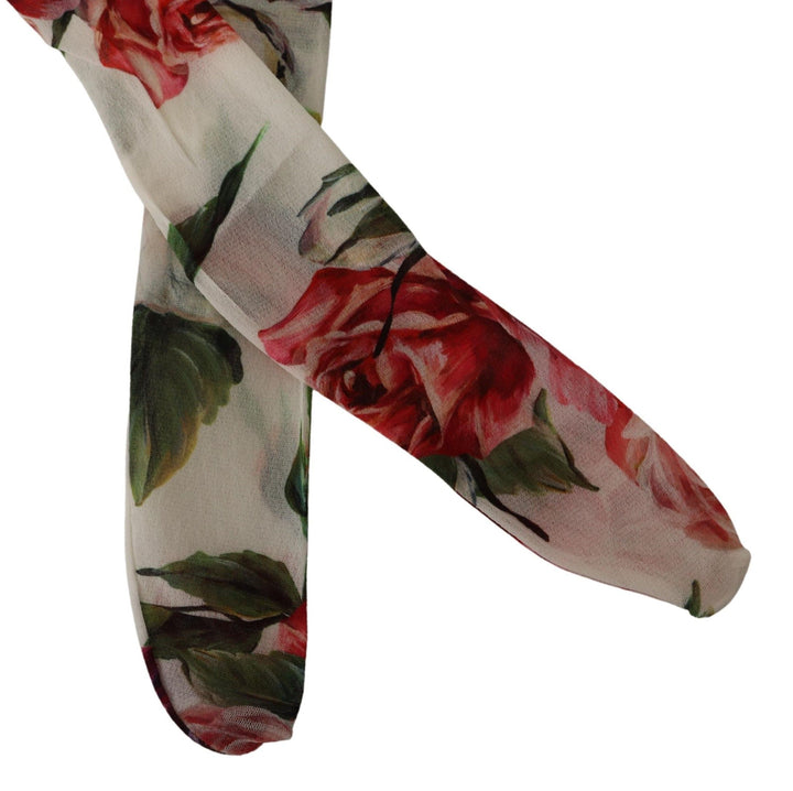 Florale Eleganz Italienische Nylonstrumpfhose