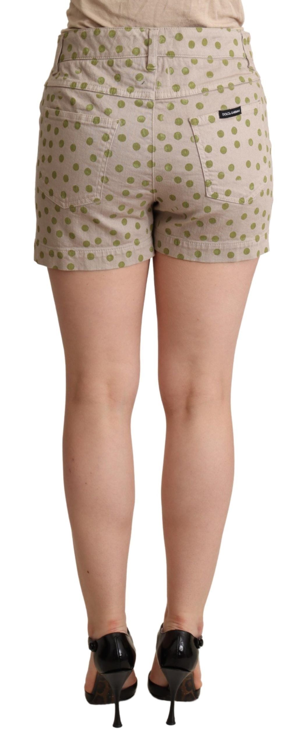 Chic dotted cotton stretch shorts