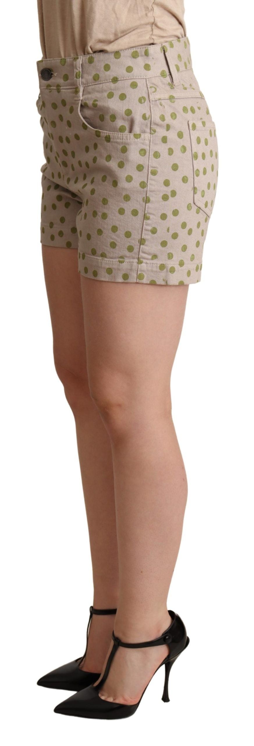 Schicke gepunktete Baumwoll-Stretch-Shorts