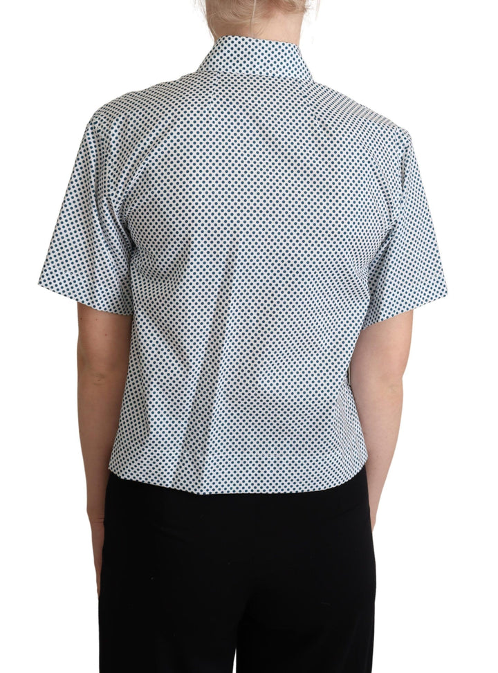 Elegantes Polka Dot Poloshirt aus Baumwolle