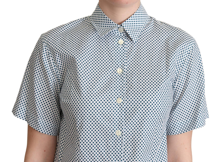 Elegantes Polka Dot Poloshirt aus Baumwolle