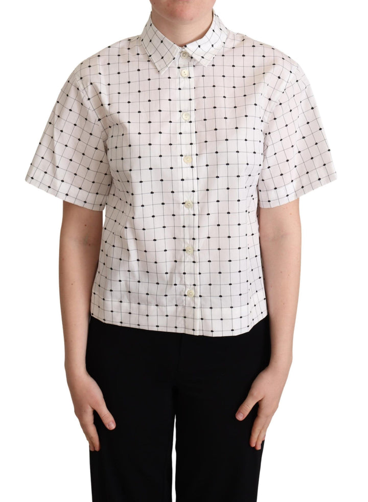 Schickes monochromes Polka Dot Poloshirt