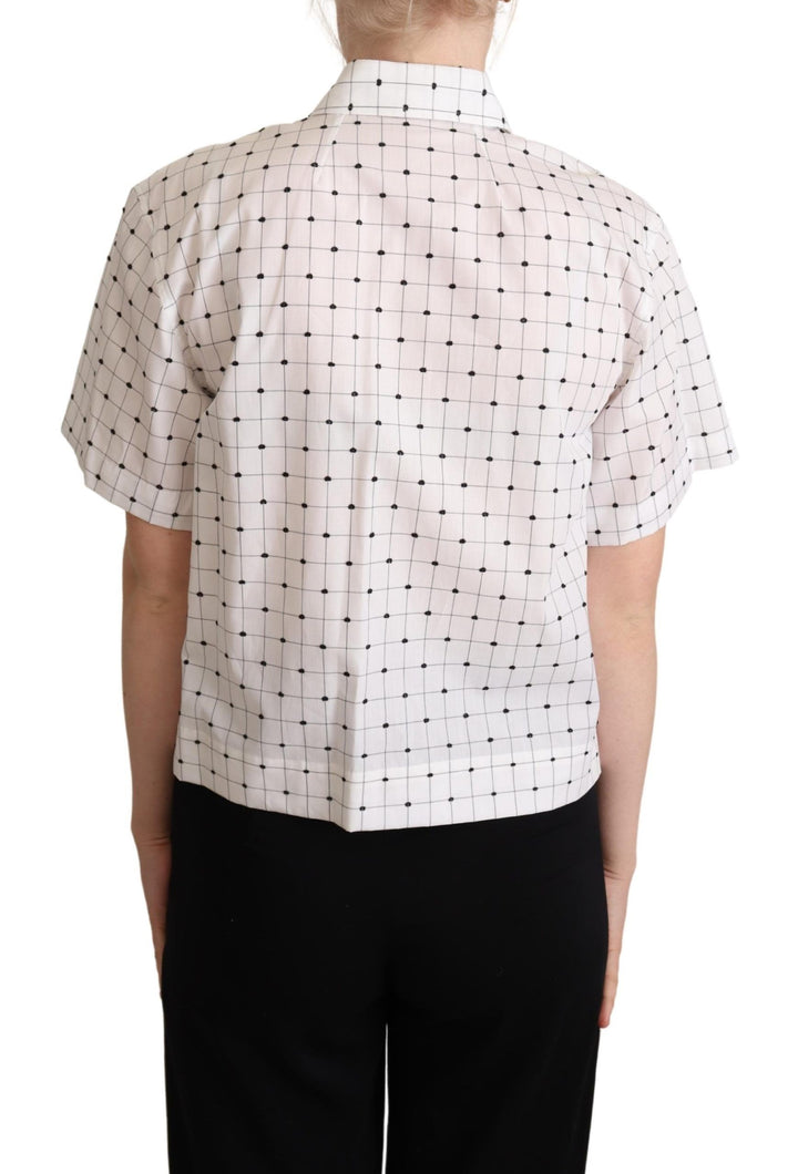 Schickes monochromes Polka Dot Poloshirt