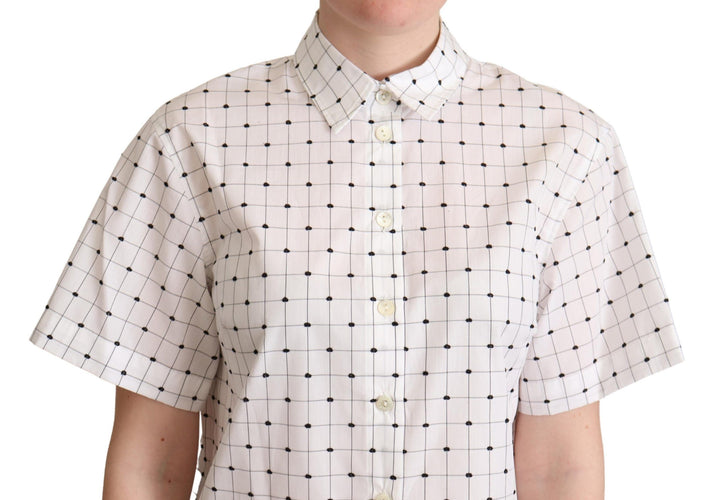 Schickes monochromes Polka Dot Poloshirt