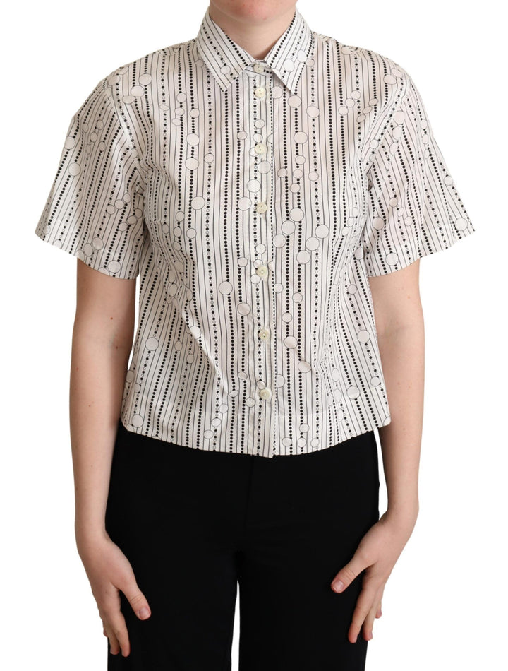 Geometric elegant polo shirt with collar