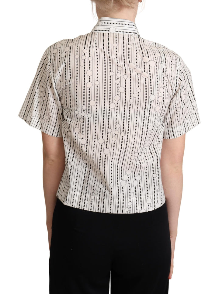 Geometric elegant polo shirt with collar