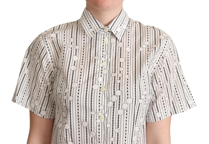 Geometric elegant polo shirt with collar