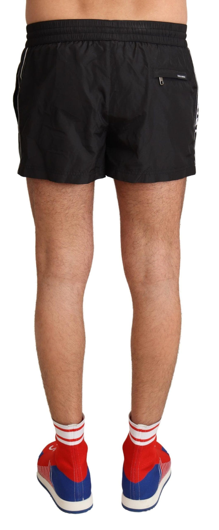 Elegante schwarze KING Motiv-Badehose