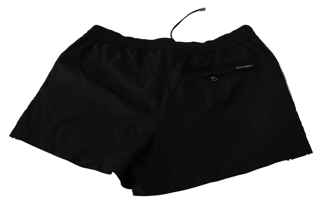 Elegante schwarze KING Motiv-Badehose