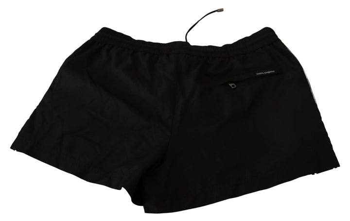 Elegante schwarze KING Motiv-Badehose