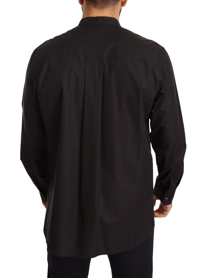 Elegantes schwarzes Herrenhemd aus 100% Baumwolle