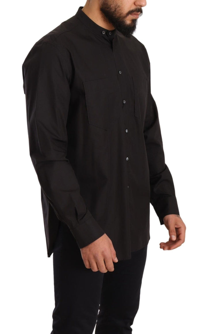 Elegantes schwarzes Herrenhemd aus 100% Baumwolle