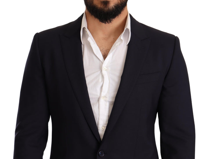 Eleganter marineblauer Martini-Blazer von renommierten Schneidern