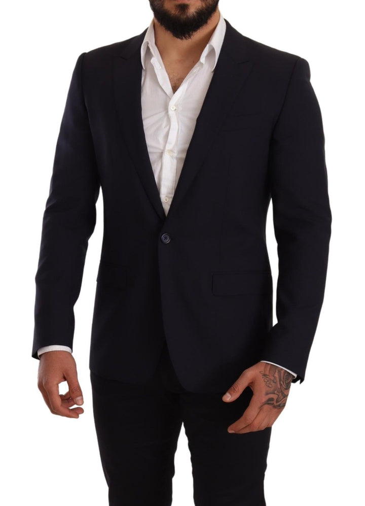 Eleganter marineblauer Martini-Blazer von renommierten Schneidern