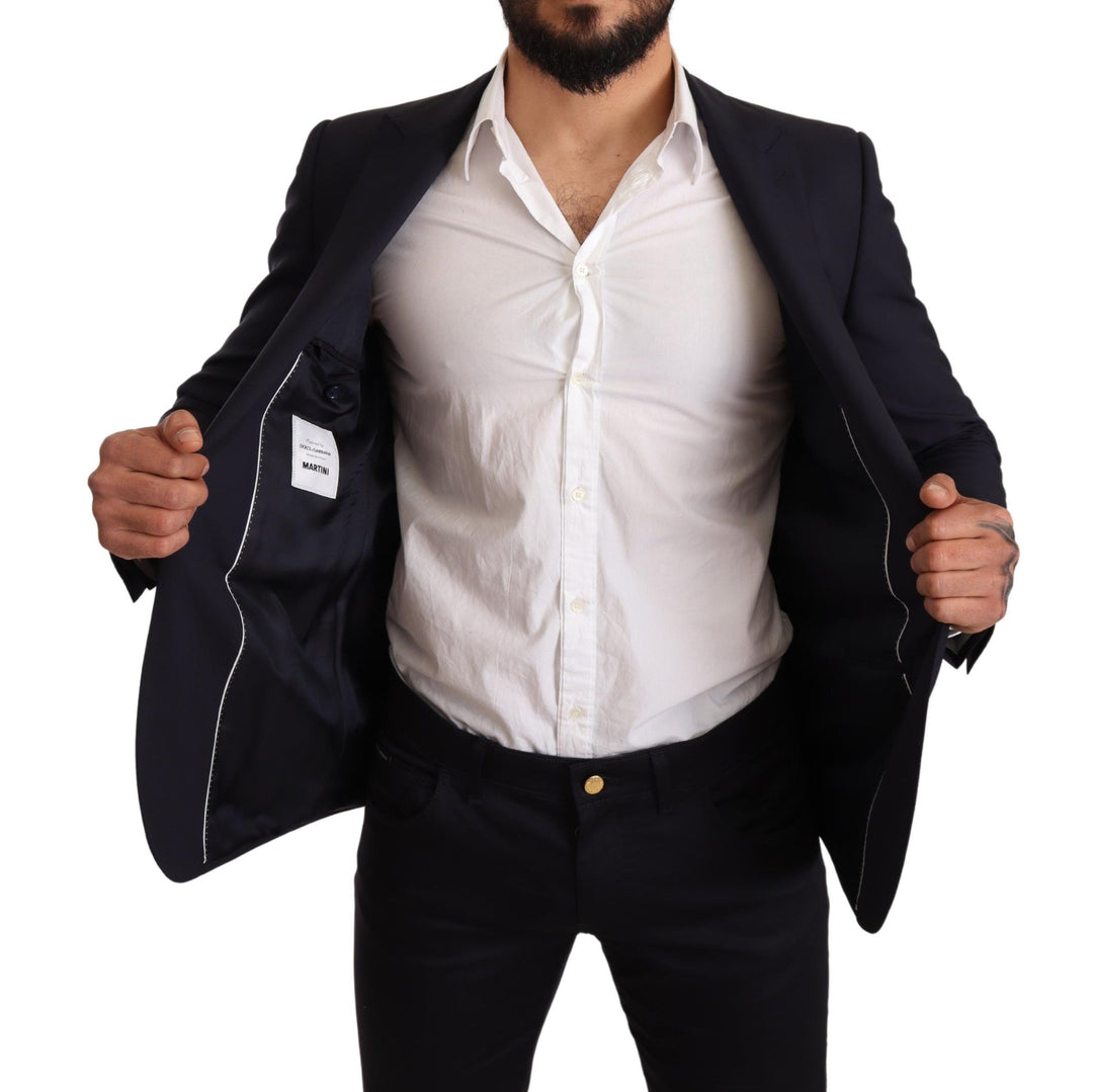 Eleganter marineblauer Martini-Blazer von renommierten Schneidern
