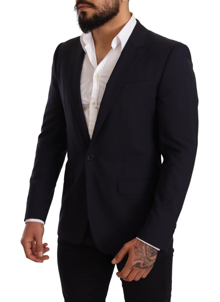 Eleganter marineblauer Martini-Blazer von renommierten Schneidern