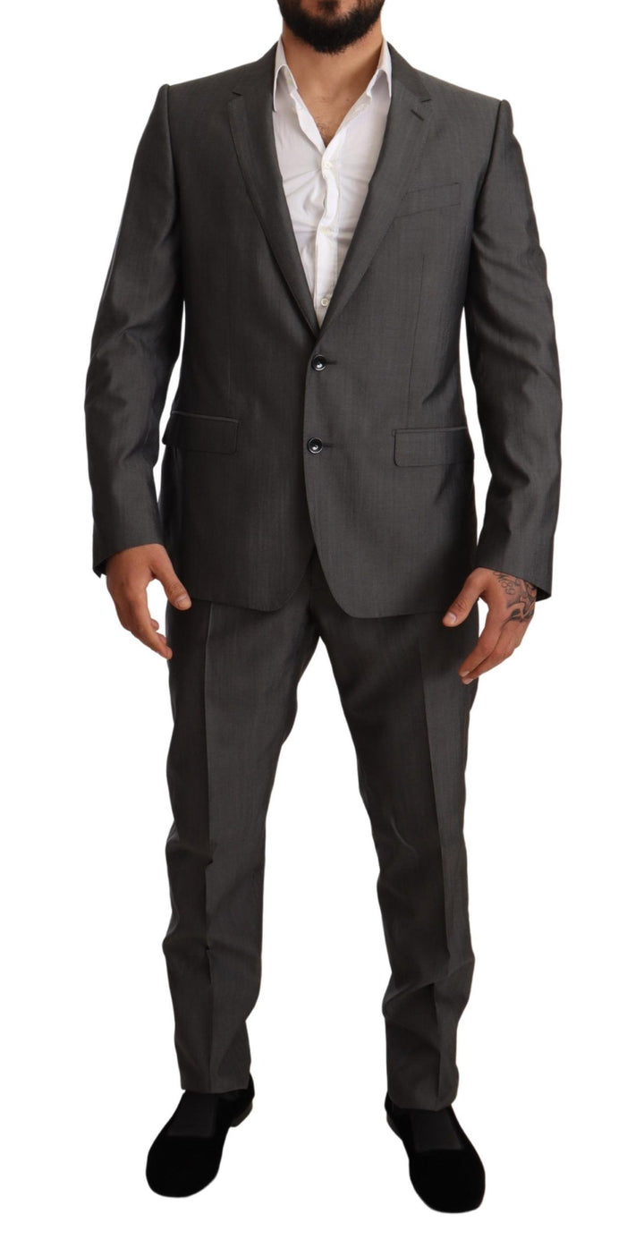 Eleganter Martini Slim-Fit Anzug aus Wolle und Seide