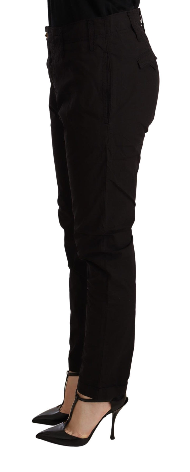 Schwarze Skinny-Hose mit mittlerer Taille BAGGY Fit