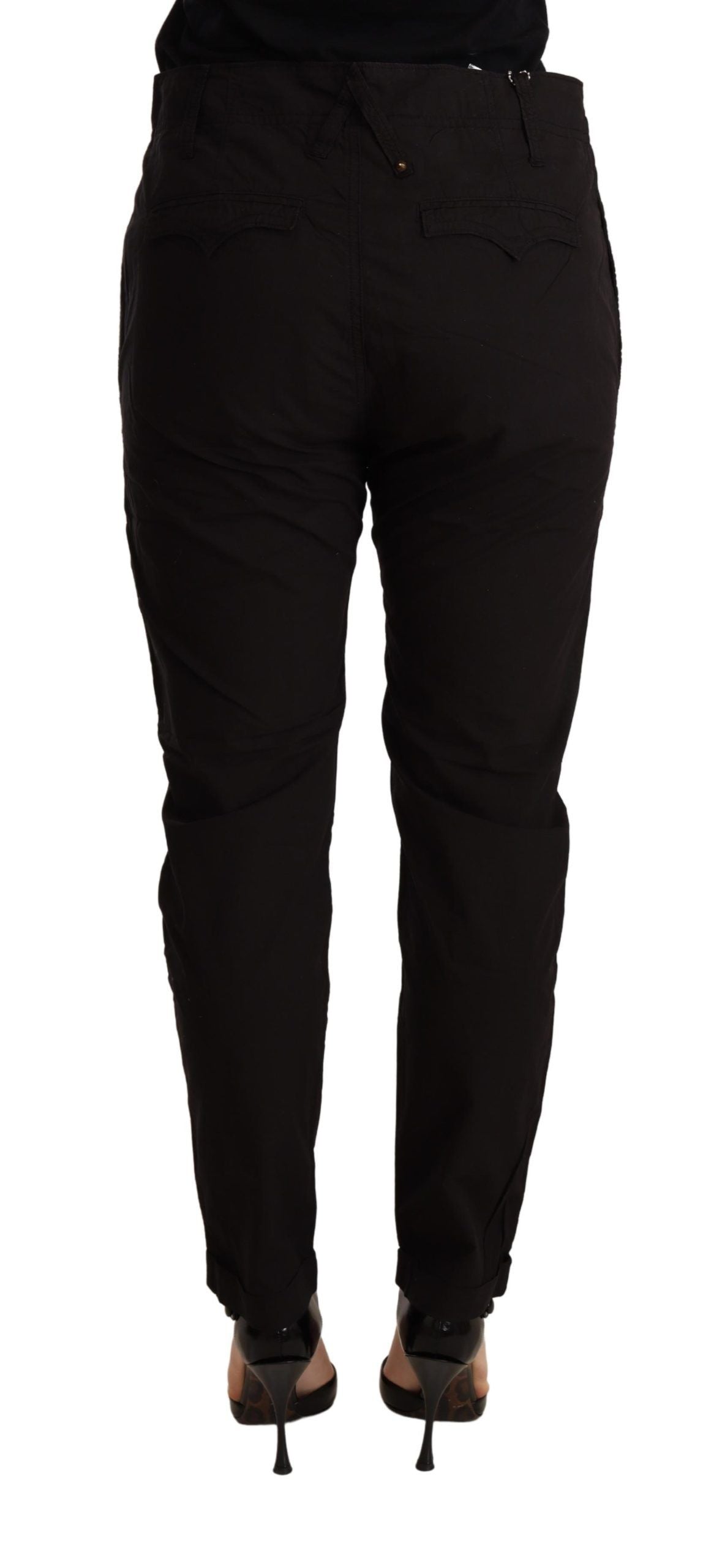 Schwarze Skinny-Hose mit mittlerer Taille BAGGY Fit
