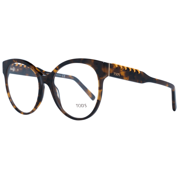 Chic brown round full-rim glasses for women