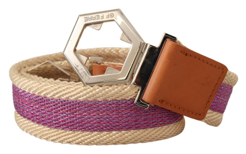 Elegant multicolor leather fashion belt