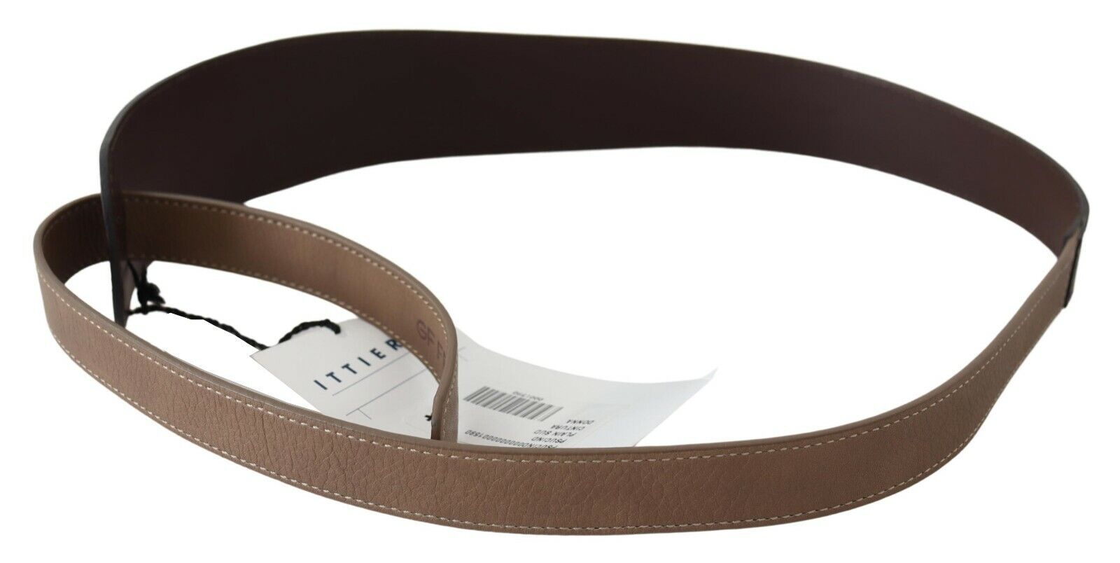 Elegant dark brown braided leather belt