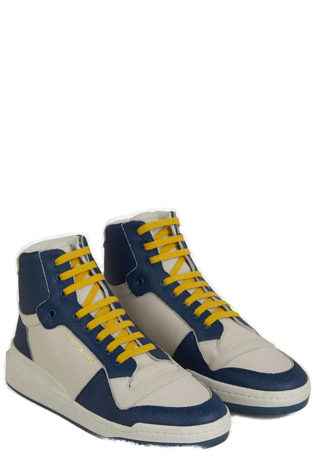Erhöhen Sie Ihren Stil mit blauen Luxus-Sneakers in mittlerer Höhe