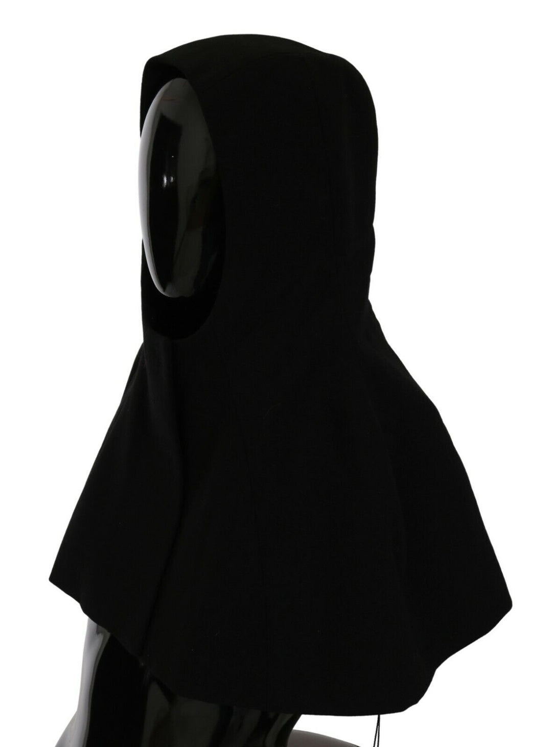 Eleganter schwarzer Kapuzenschal Wrap