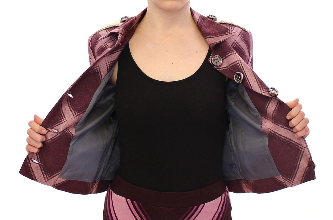Elegante Jacke mit mehrfarbigem Karodruck